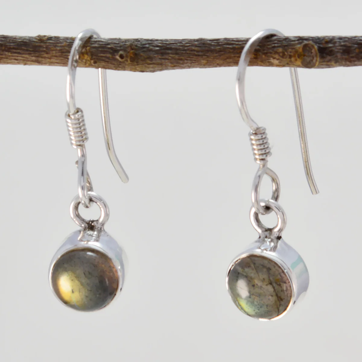 Labradorite Turkish Ha-eun multiple Dangle Gray Silver Earring - Image 2