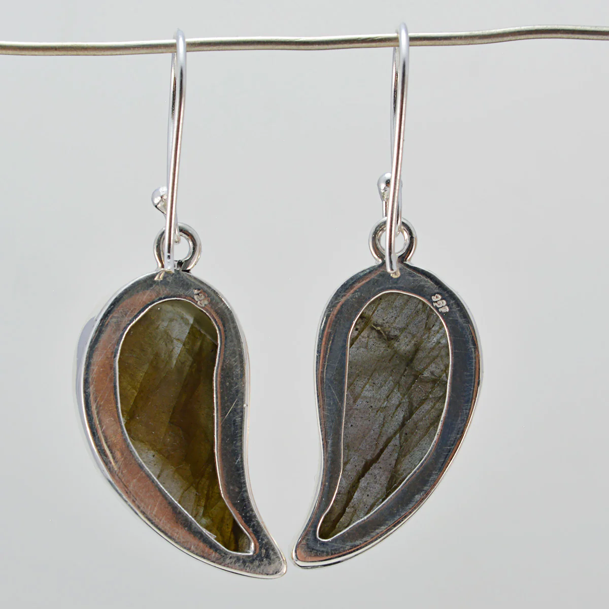 Labradorite Turkish Paula multiple Dangle Gray 925 Silver Earring - Image 2