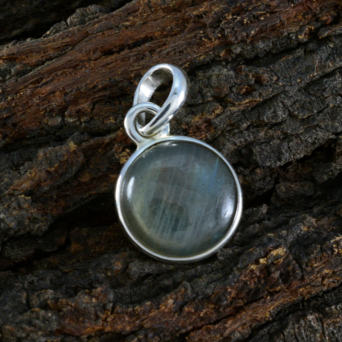Labradorite Whisper-thin Mexican 92.5 Silver Solitaire Addison Armor Gray Pendant Jewellery - Image 2