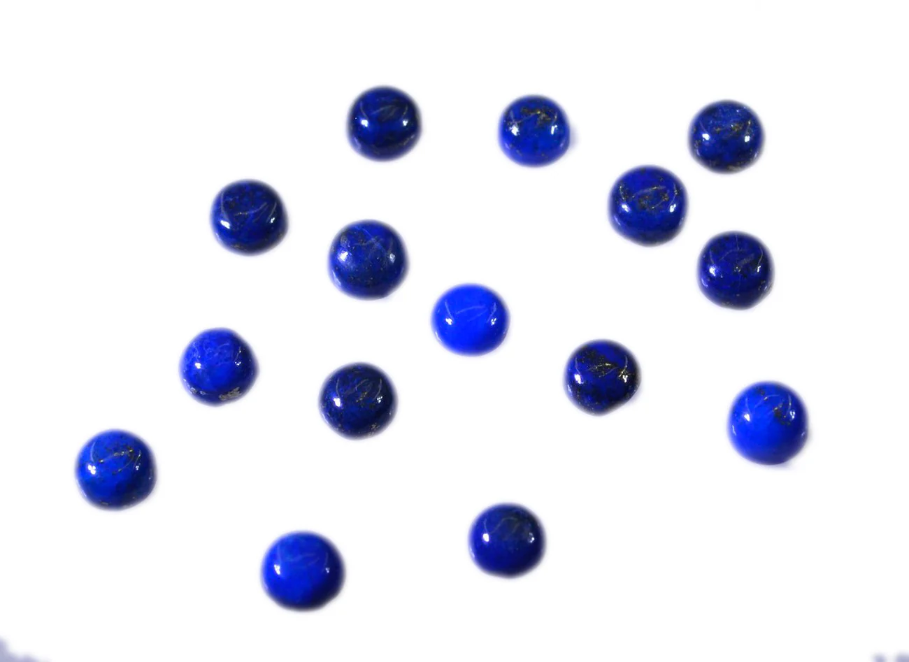 Lapis Lazuli 10PC Tiny 3x3 MM Round Cabochon Blue Luster semi Precious Precious Gemstone - Image 2