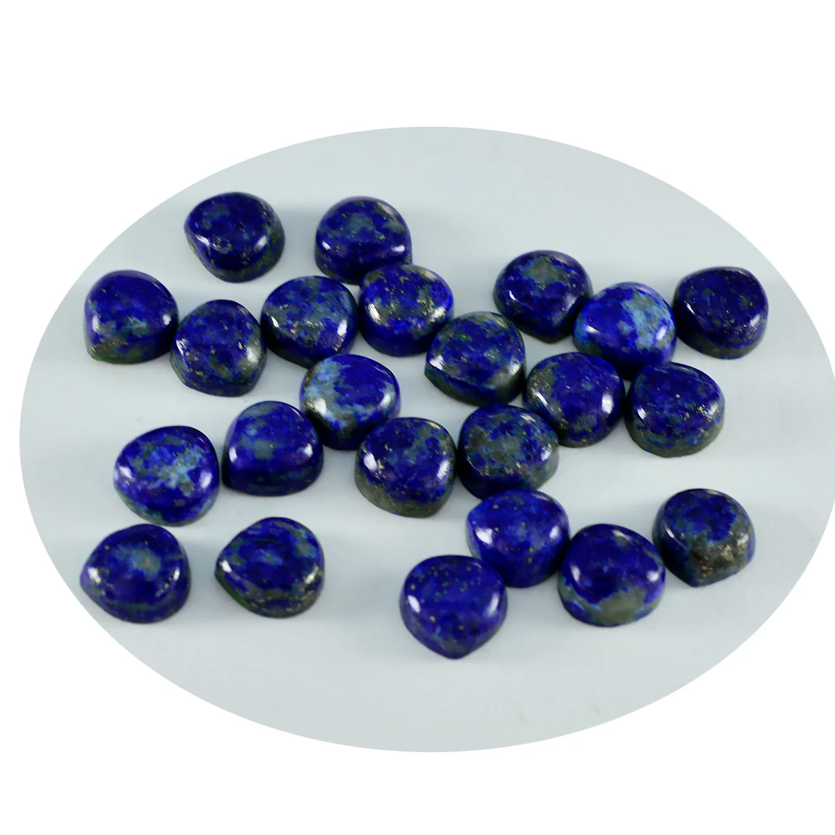 Lapis Lazuli 10PC Tiny 4x4 MM Heart Cabochon Blue Shine semi Precious Loose Gems - Image 2