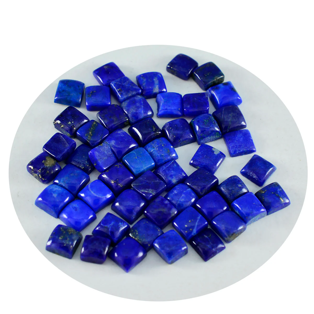 Lapis Lazuli 10PC Tiny 5x5 MM Square Cabochon Blue Splendid semi Precious Gems - Image 2