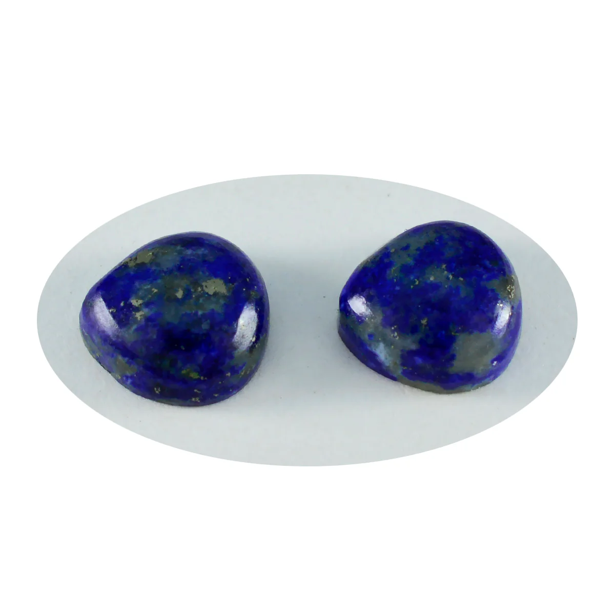 Lapis Lazuli 1PC Large 10x10 MM Heart Cabochon Blue Pure semi Precious Loose Gems - Image 2