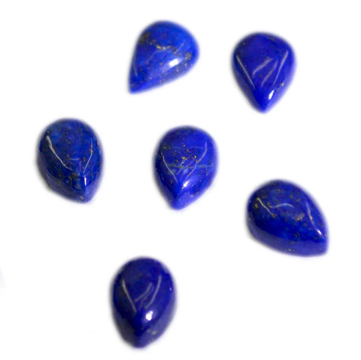 Lapis Lazuli 1PC Large 10x12 MM Pear Cabochon Blue Natural semi Precious Gems - Image 2