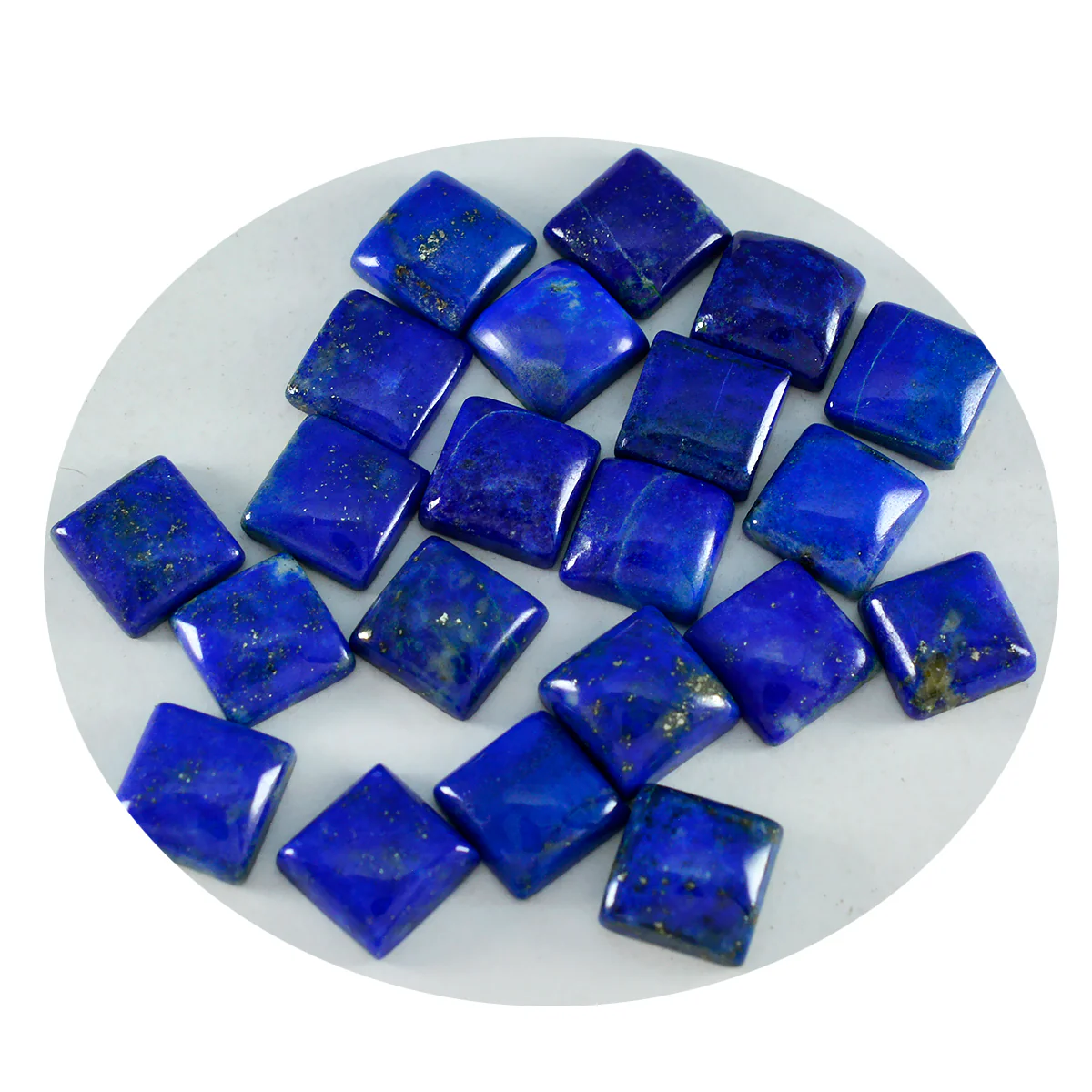 Lapis Lazuli 1PC Small 8x8 MM Square Cabochon Blue Shine semi Precious Loose Gemstones - Image 2