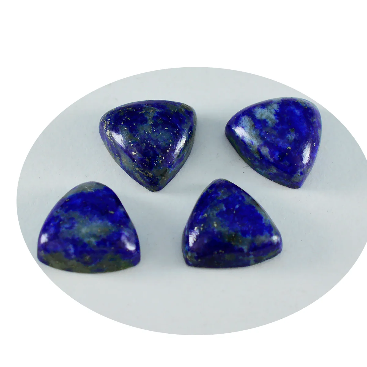Lapis Lazuli 1PC Small 8x8 MM Triangle Cabochon Blue Sparkling semi Precious Gems - Image 2