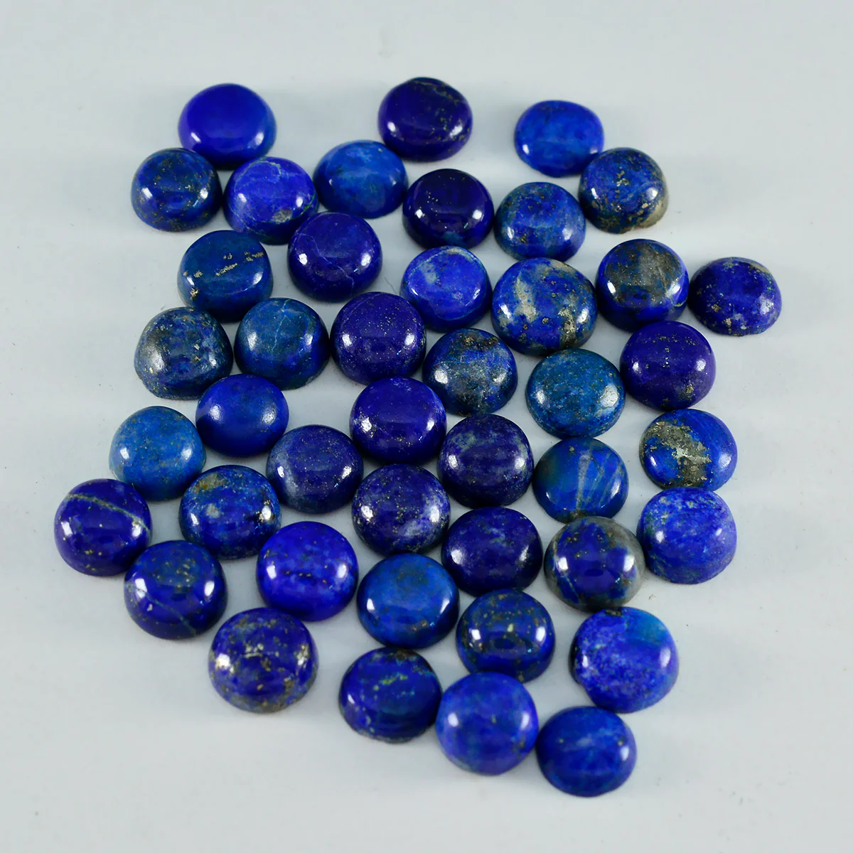 Lapis Lazuli 1PC Tiny 6x6 MM Round Cabochon Blue Fine semi Precious Loose Gemstone - Image 2