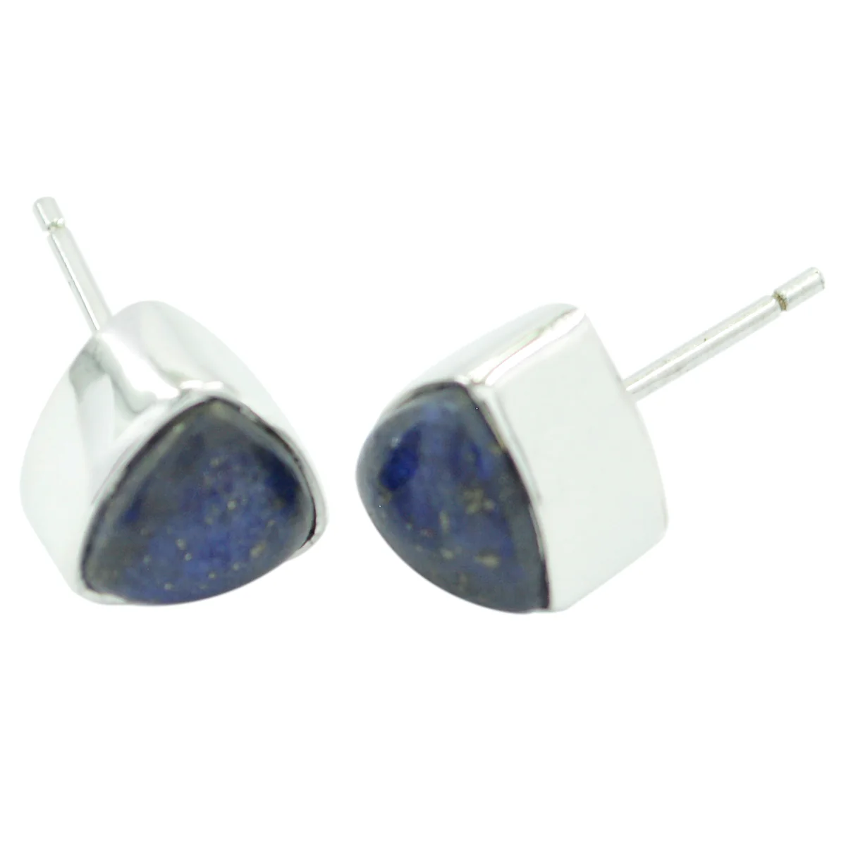 Lapis Lazuli American Natalia Solitaire Stud Blue 925 Sterling Silver Earring - Image 2