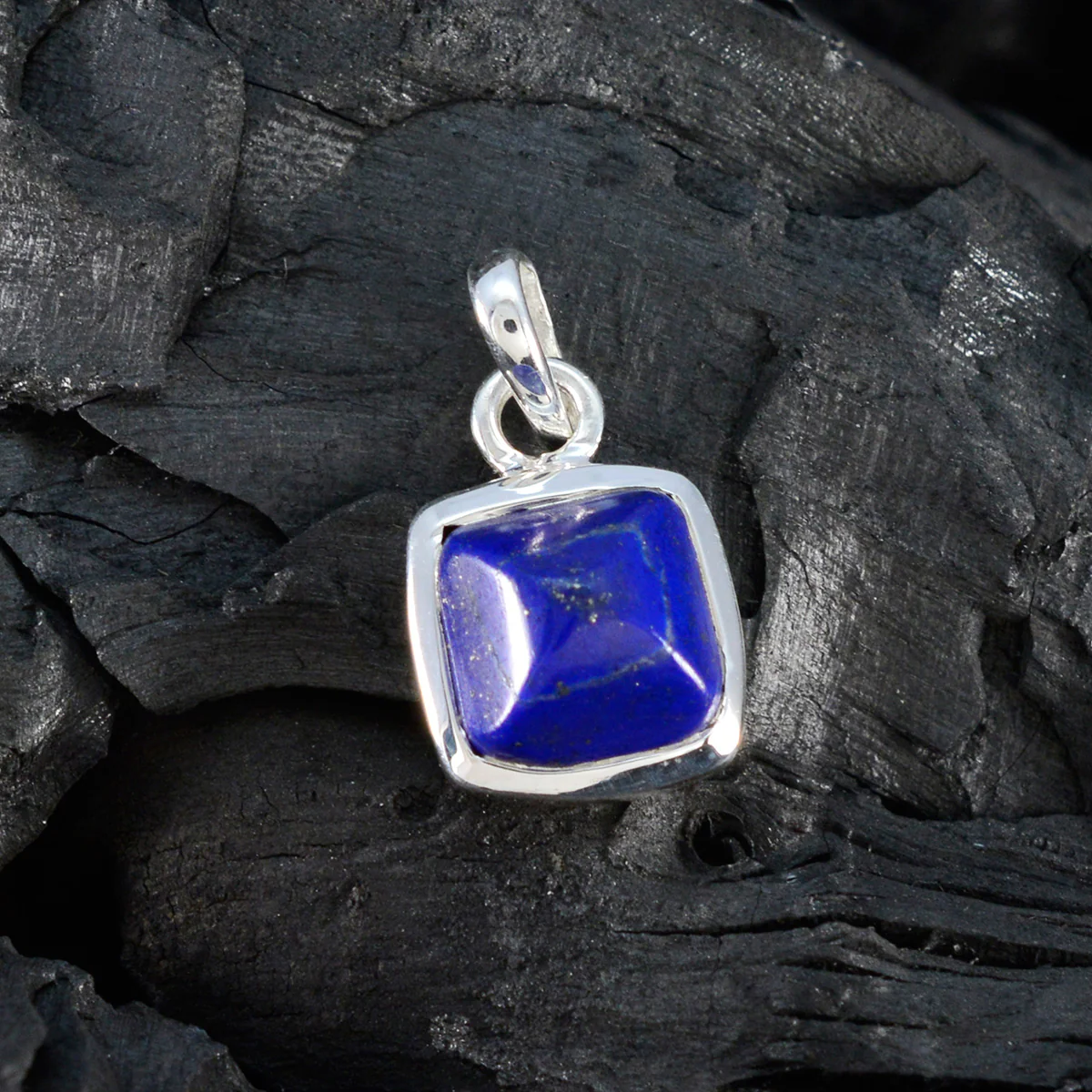 Lapis Lazuli Dainty Italian 92.5 Silver Solitaire Bella Trendy Blue Pendant Jewellery - Image 4