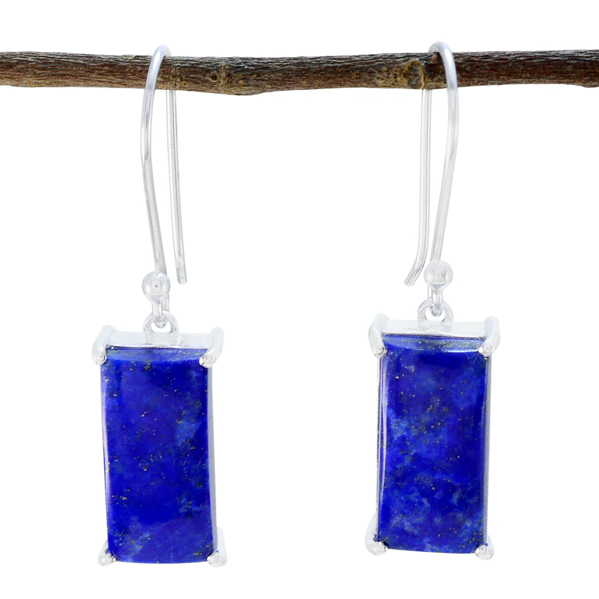 Lapis Lazuli German Luisa Solitaire Dangle Blue 925 Sterling Silver Earring