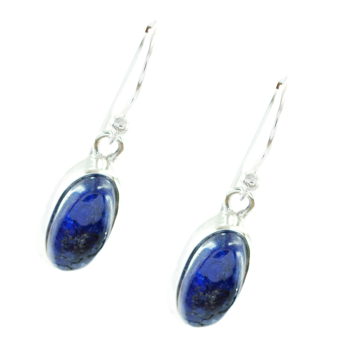 Lapis Lazuli Latin American Lourdes Solitaire Dangle Blue Sterling Silver Earring - Image 2