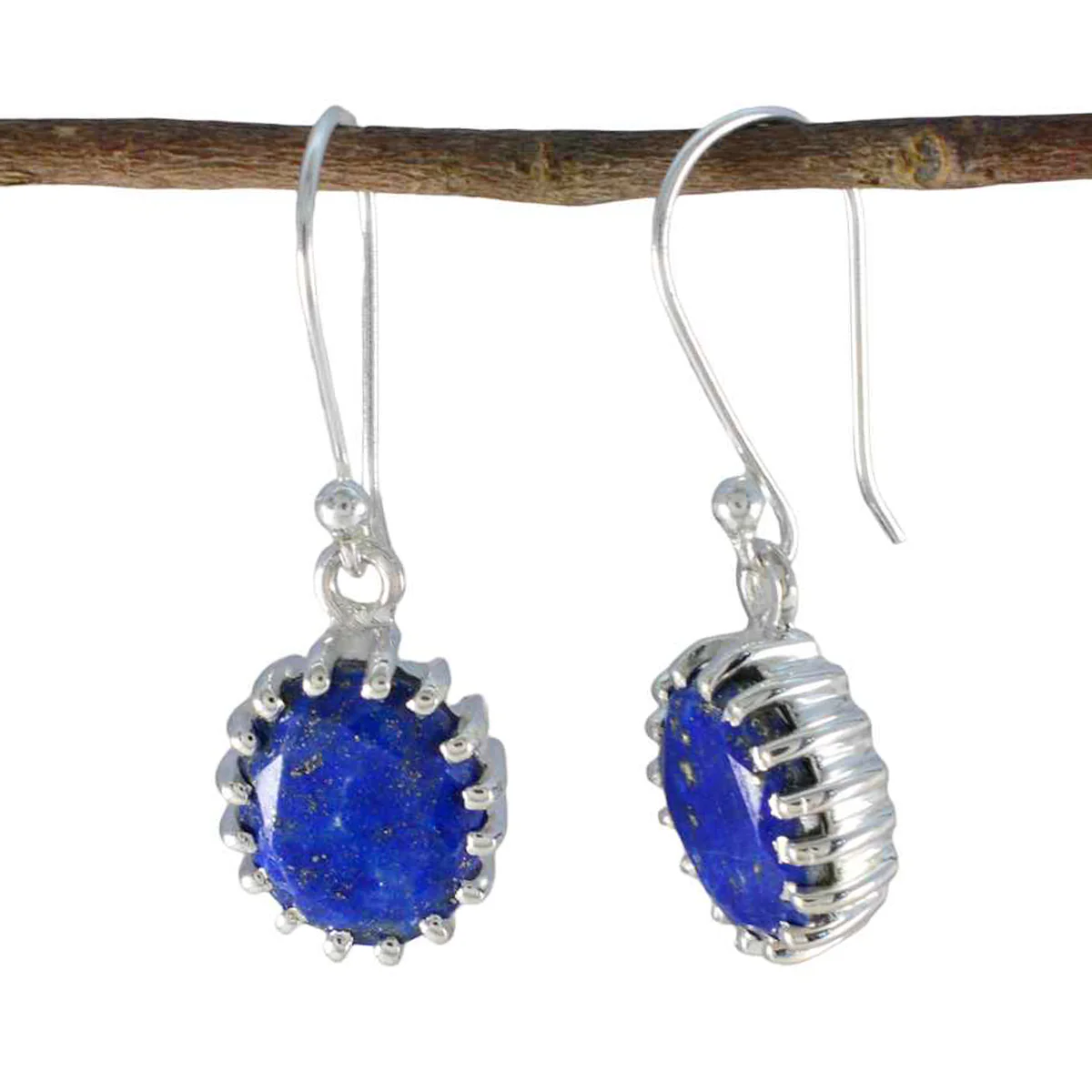 Lapis Lazuli Moroccan Aaliyah Solitaire Dangle Blue 92.5 Silver Earring