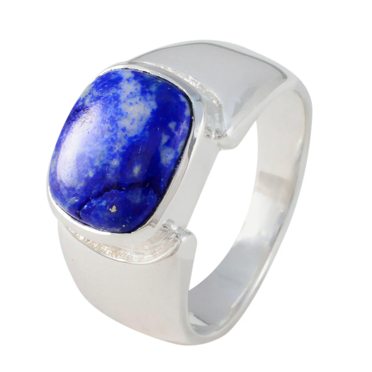 Lapis Lazuli Solitaire African 925 Silver Blue Gemstones Essential Contemporary Ring Jewellery - Image 2