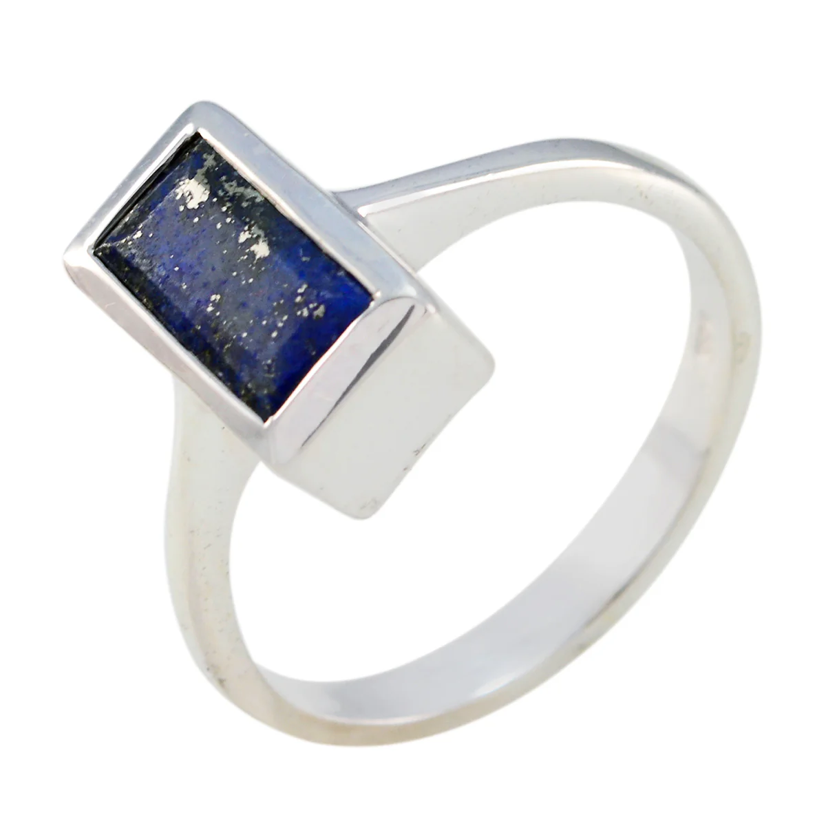 Lapis Lazuli Solitaire Egyptian 925 Silver Blue Gems Featherlight Graceful Ring Jewelry - Image 2