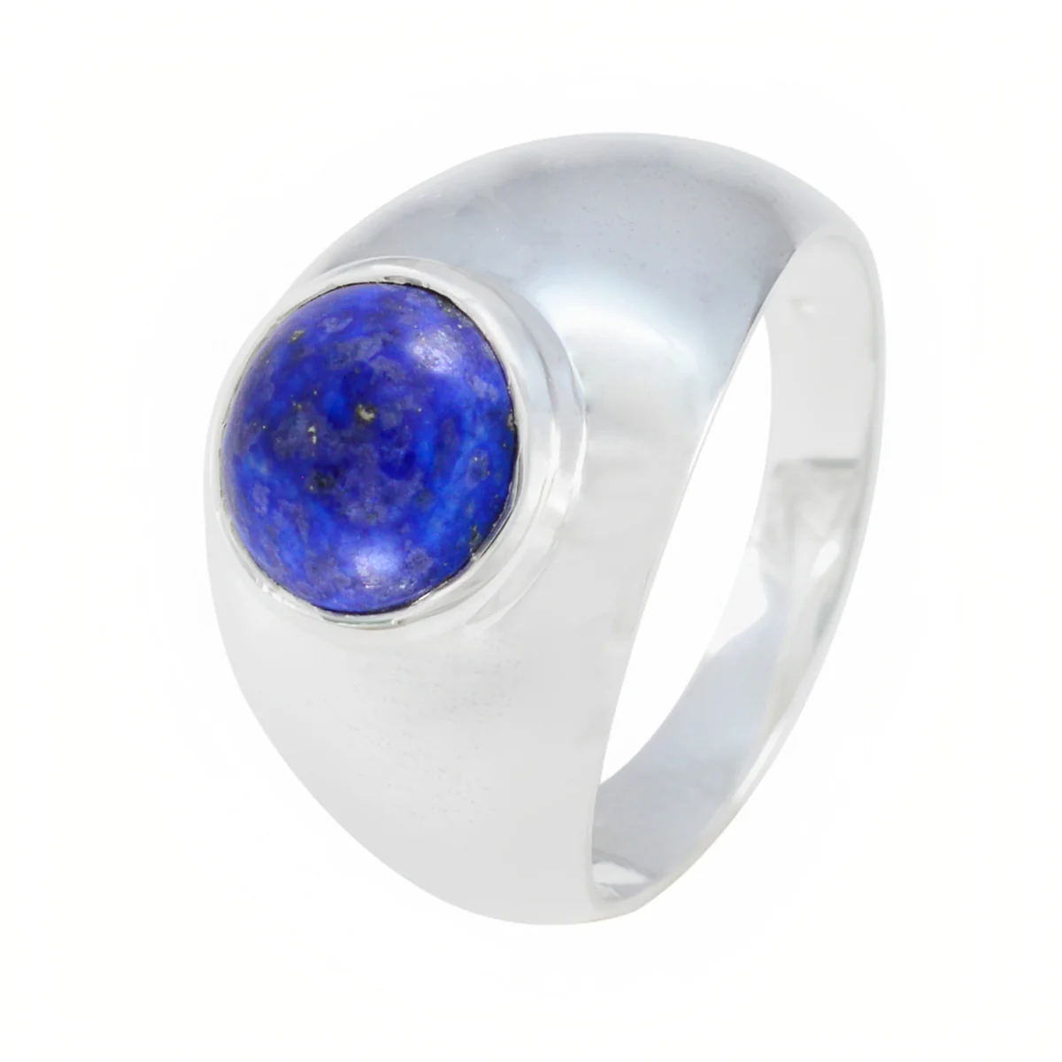 Lapis Lazuli Solitaire Egyptian Silver Blue Gemstones Eye-catching Fairytale Ring Jewelry - Image 2