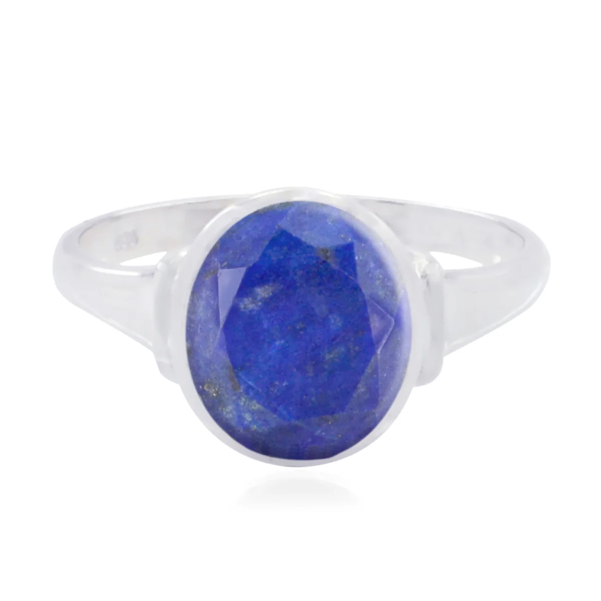 Lapis Lazuli Solitaire German 92.5 Silver Blue Gemstone Minimal Boho Ring Jewellery - Image 3