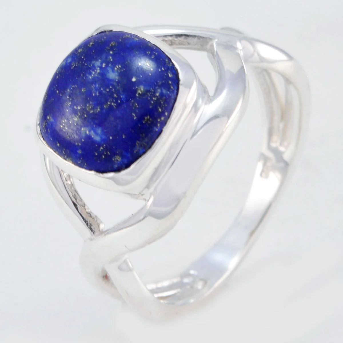 Lapis Lazuli Solitaire Moroccan Sterling Silver Blue Gems Classic Contemporary Ring Jewelry - Image 2