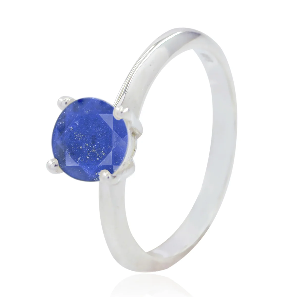 Lapis Lazuli Solitaire Turkish 92.5 Silver Blue Gemstone Whisper-thin Glamorous Ring Jewellery - Image 3