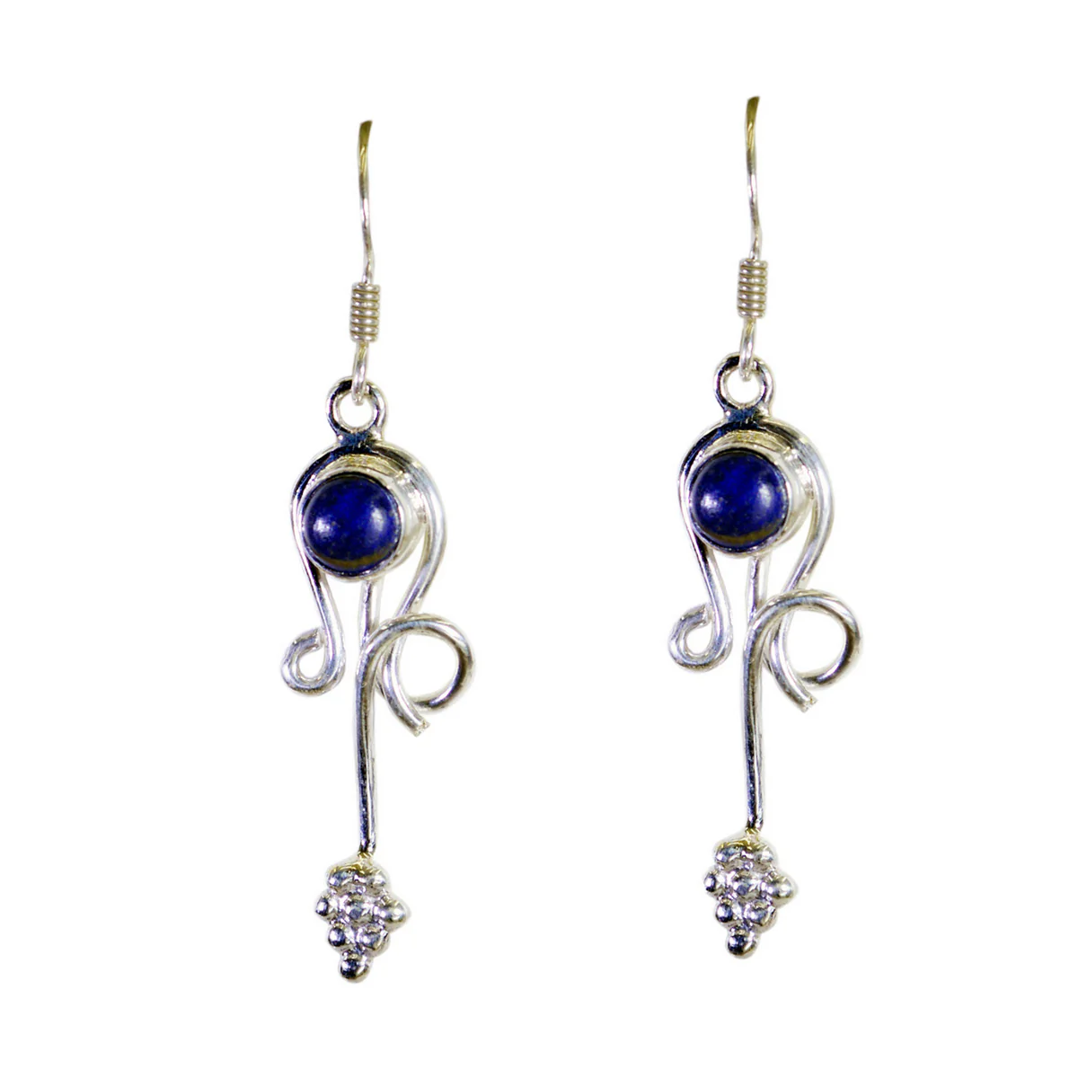 Lapis Lazuli Spanish Cecilia multiple Dangle Blue 92.5 Silver Earring