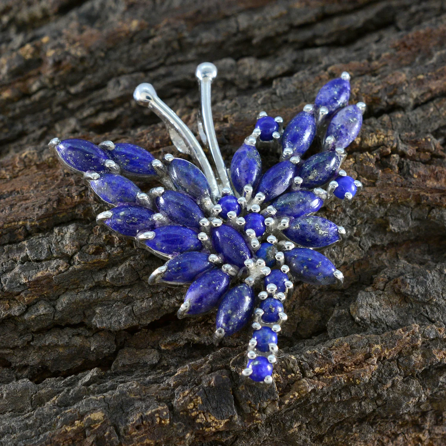Lapis Lazuli Statement American Silver multiple Agnes Glamorous Blue Pendant Jewelry - Image 3