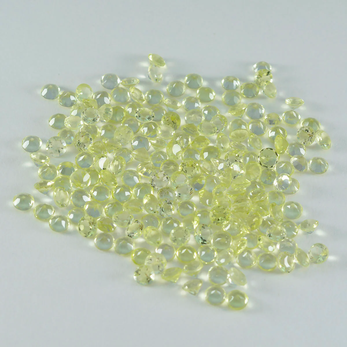 Lemon Quartz 10PC Tiny 3x3 MM Round Faceted Yellow Fiery Semi Precious Gems - Image 2