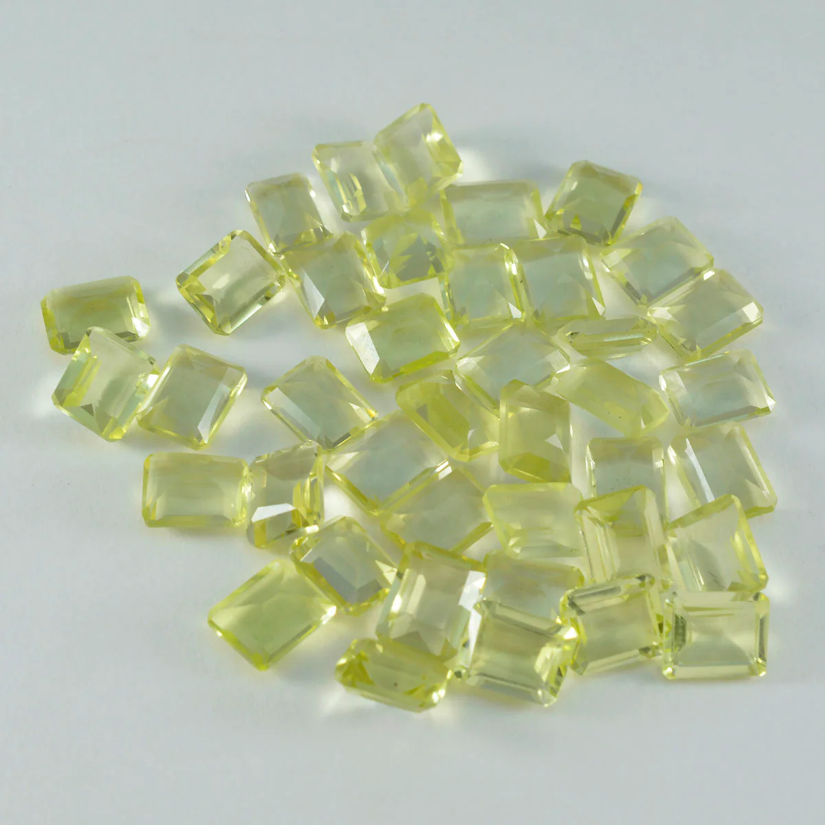Lemon Quartz 10PC Tiny 3x5 MM Emerald Faceted Yellow Superior Semi Precious Gems - Image 2