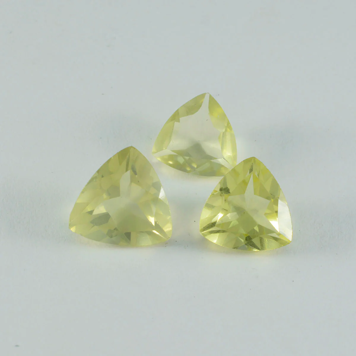 Lemon Quartz 10PC Tiny 5x5 MM Triangle Faceted Yellow Sparkling Semi Precious Loose Gemstone