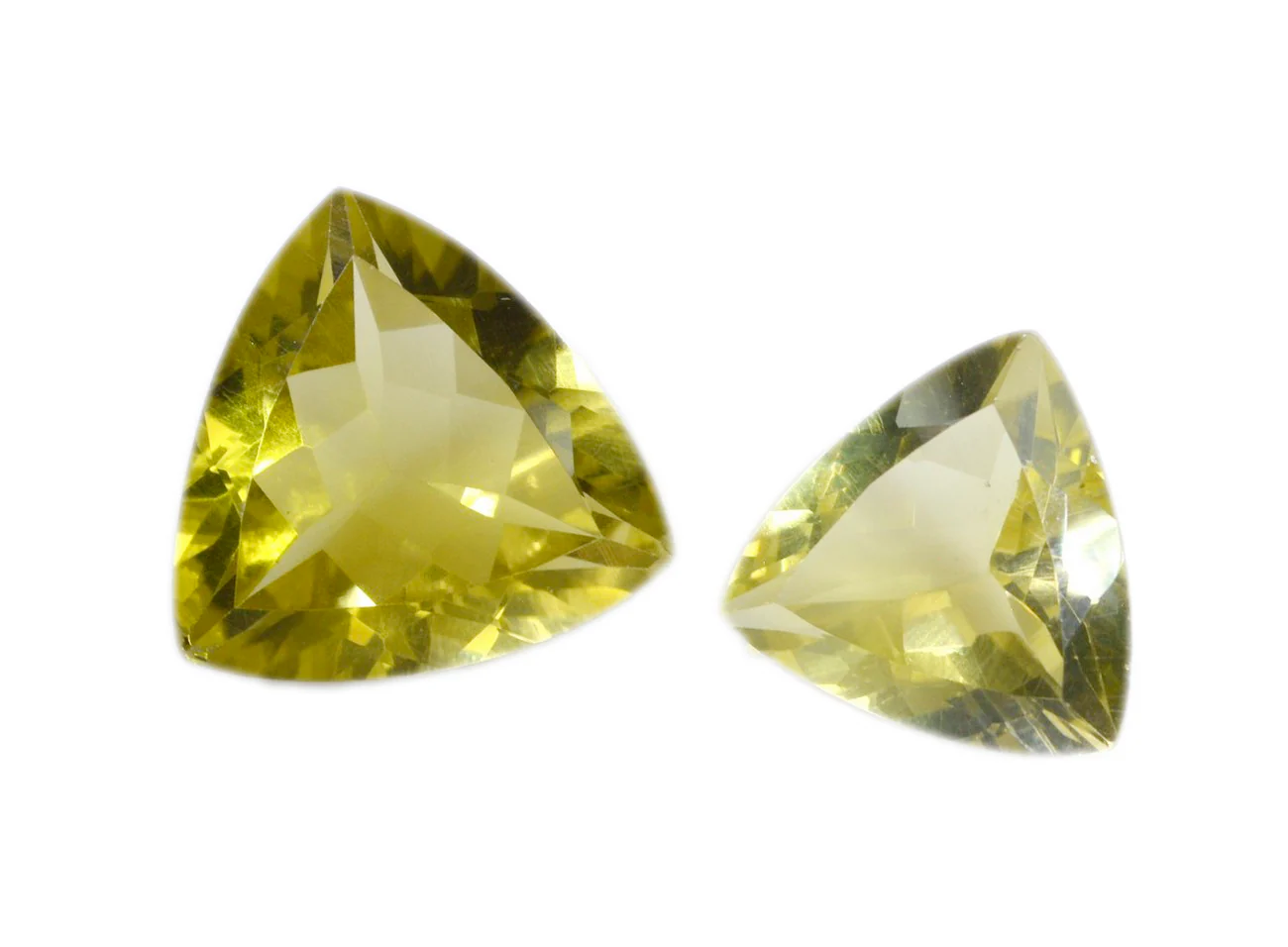Lemon Quartz 1PC Chunky 13x13 MM Triangle Faceted Yellow Natural Semi Precious Loose Gemstone - Image 2