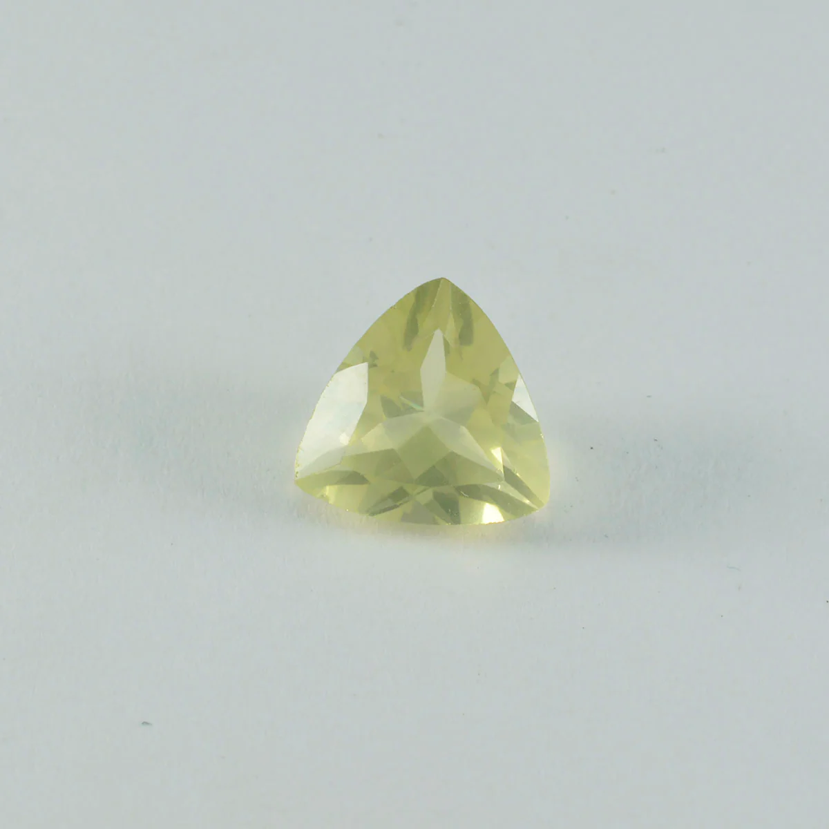 Lemon Quartz 1PC Chunky 14x14 MM Triangle Faceted Yellow Genuine Semi Precious Loose Gemstones