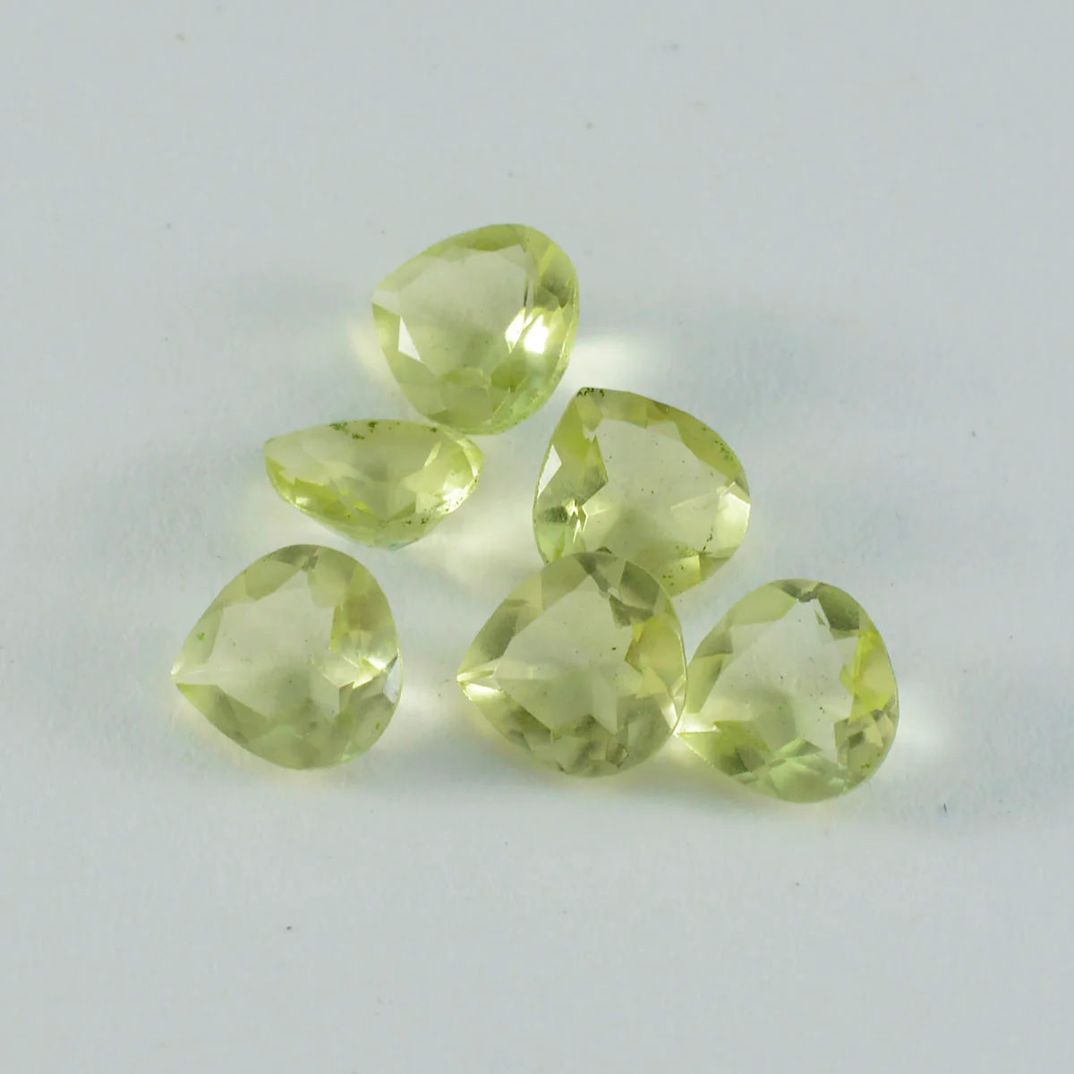 Lemon Quartz 1PC Chunky 16x16 MM Heart Faceted Yellow Pure Semi Precious Loose Gems