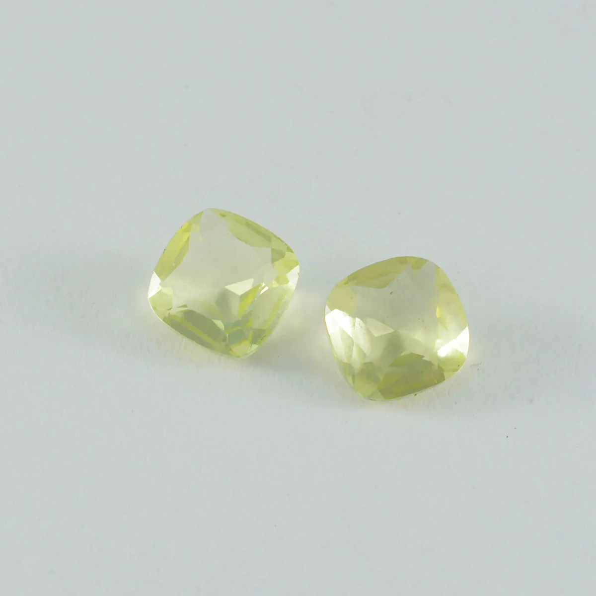 Lemon Quartz 1PC Large 11x11 MM Cushion Faceted Yellow Fine Semi Precious Gems - Image 2