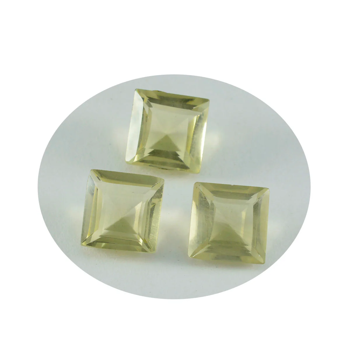 Lemon Quartz 1PC Large 11x11 MM Square Faceted Yellow Fine Semi Precious Gems - Image 2