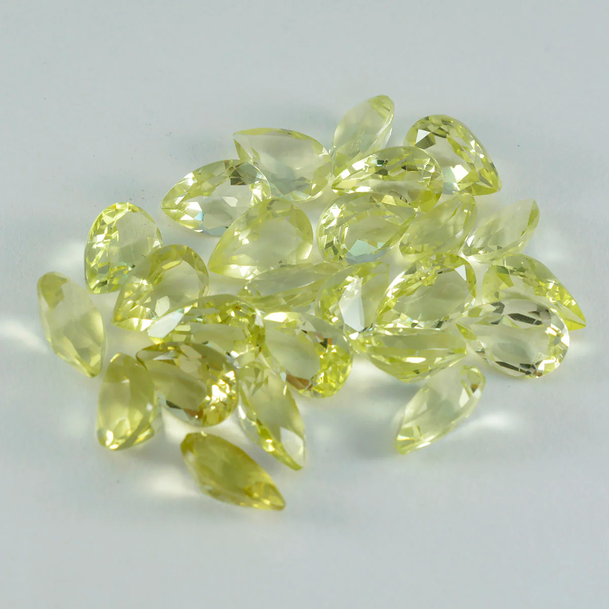Lemon Quartz 1PC Large 8x12 MM Pear Faceted Yellow Genuine Semi Precious Loose Gemstones - Image 2
