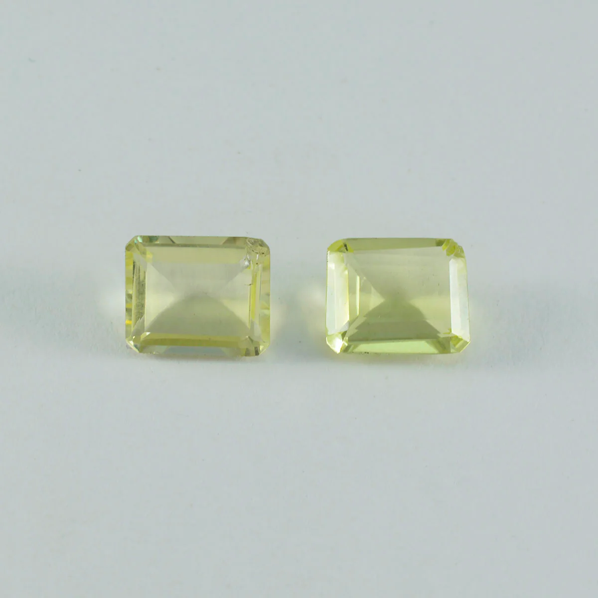 Lemon Quartz 1PC Large 9x11 MM Emerald Faceted Yellow Lustrous Semi Precious Gems - Image 2
