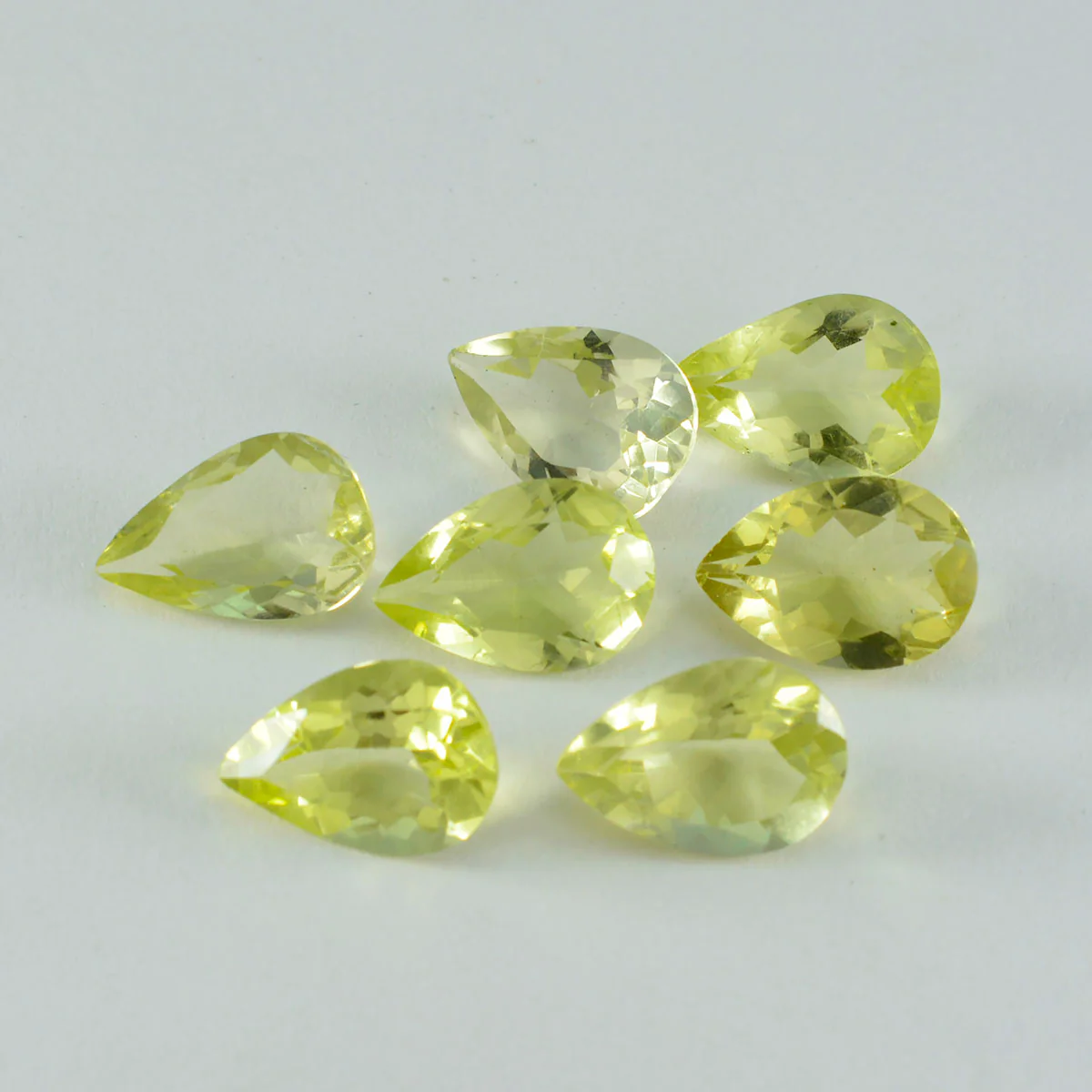 Lemon Quartz 1PC Medium 8x10 MM Pear Faceted Yellow High-Quality Semi Precious Loose Gems - Image 2