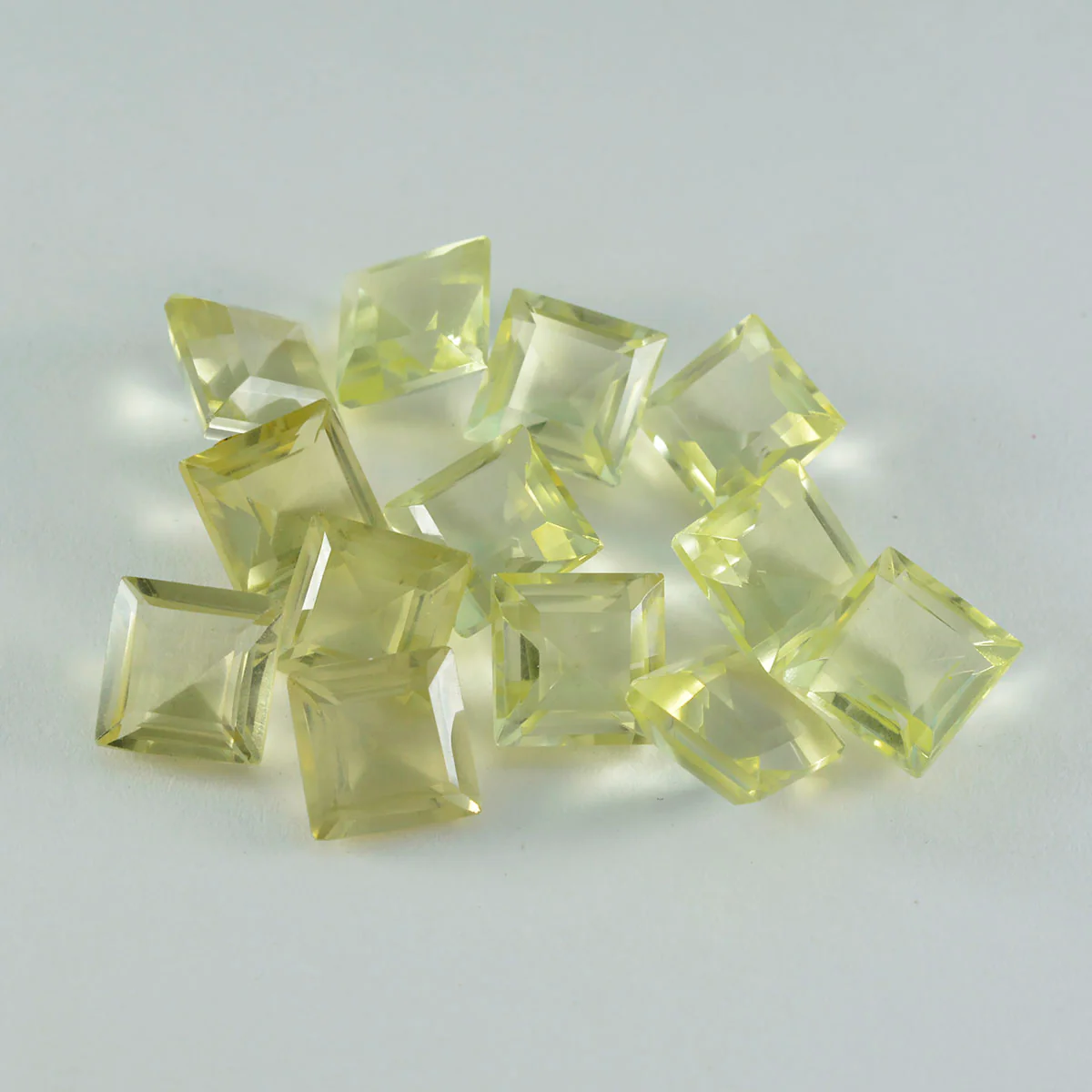 Lemon Quartz 1PC Small 7x7 MM Square Faceted Yellow Splendid Semi Precious Gems - Image 3