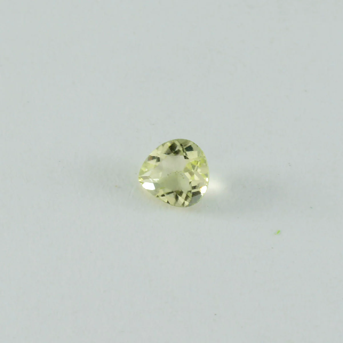 Lemon Quartz 1PC Small 8x8 MM Heart Faceted Yellow Luster Semi Precious Loose Gems