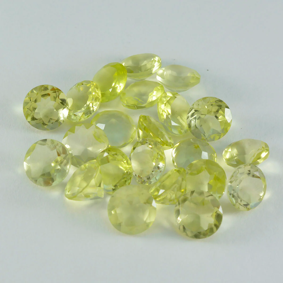Lemon Quartz 1PC Small 8x8 MM Round Faceted Yellow Luster Semi Precious Loose Gems - Image 3