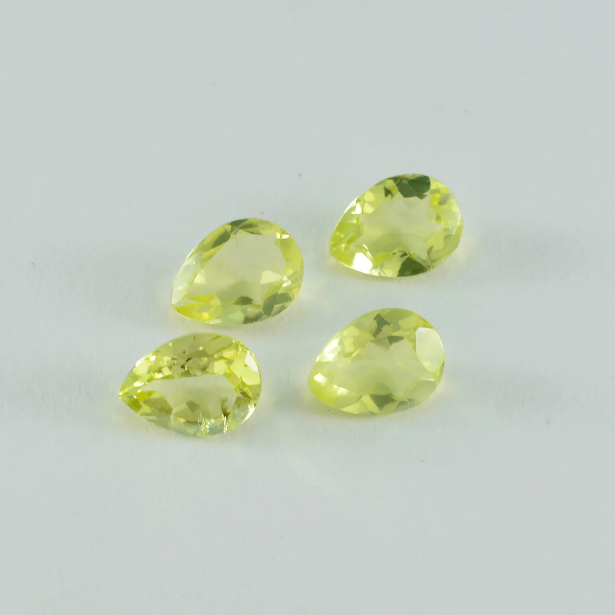 Lemon Quartz 1PC Tiny 5x7 MM Pear Faceted Yellow Splendid Semi Precious Gems