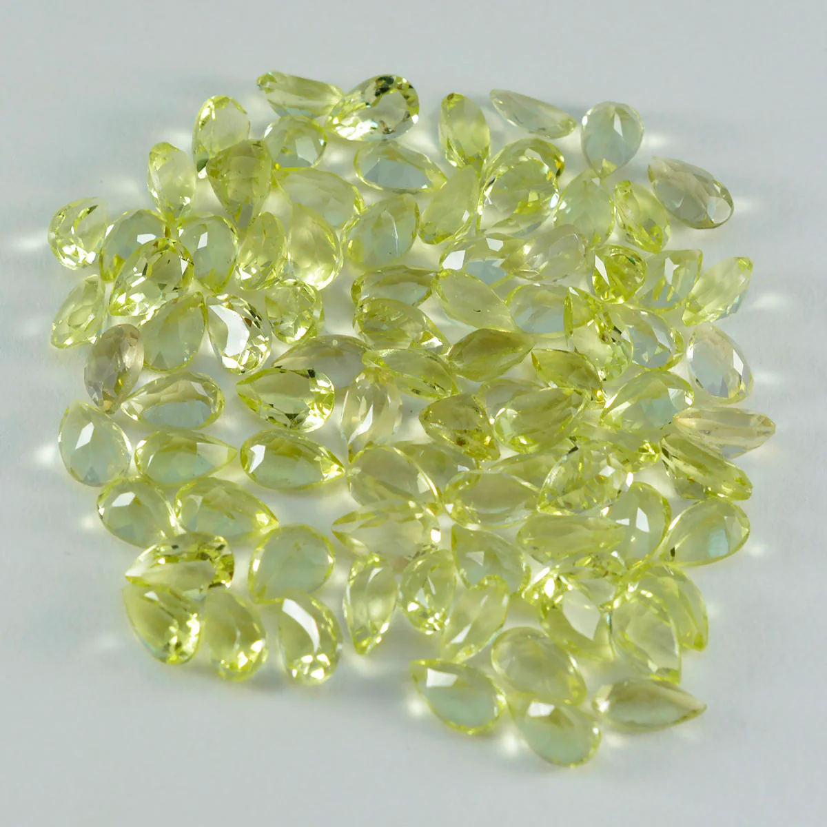 Lemon Quartz 1PC Tiny 5x7 MM Pear Faceted Yellow Splendid Semi Precious Gems - Image 3