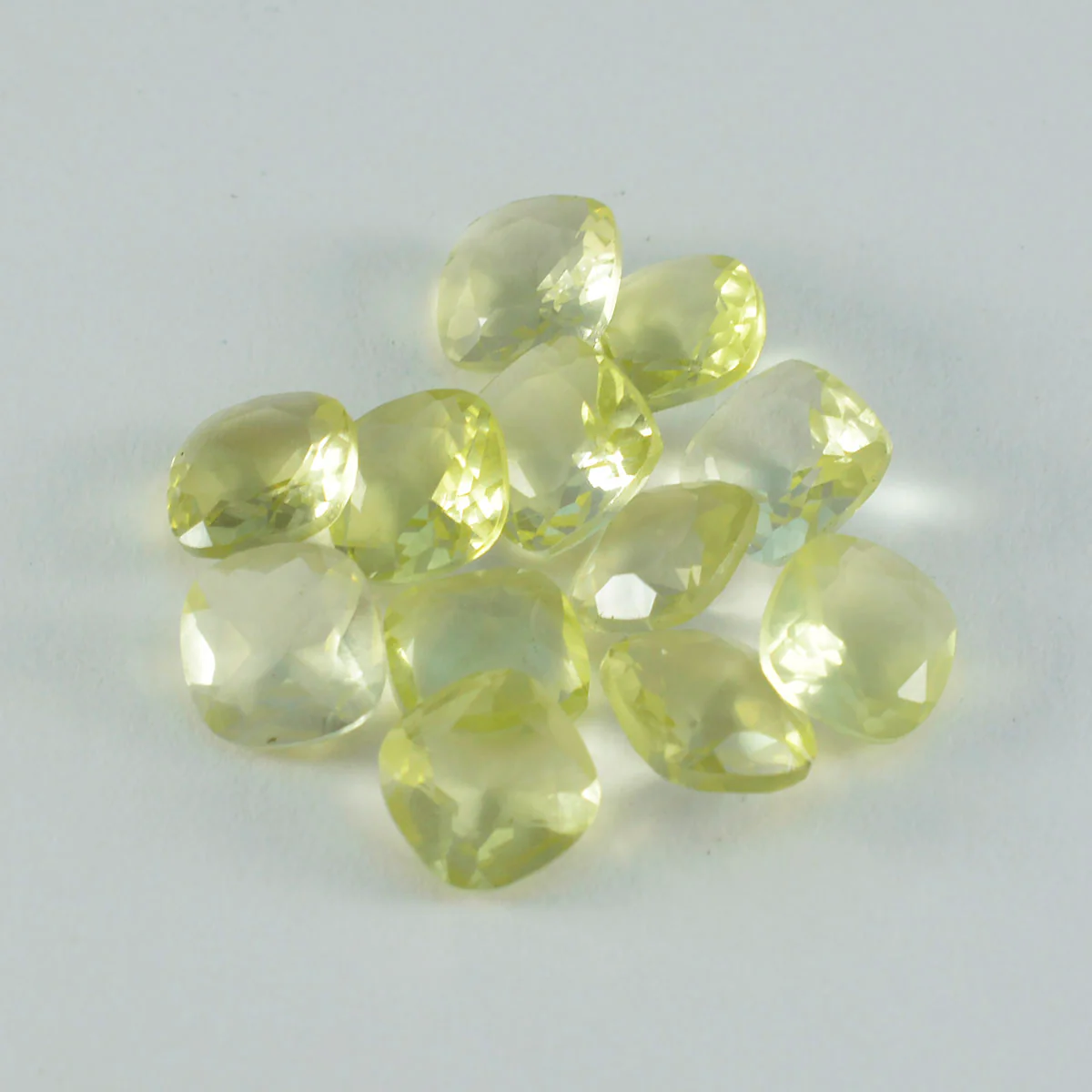 Lemon Quartz 1PC Tiny 6x6 MM Cushion Faceted Yellow Polished Semi Precious Loose Gemstones - Image 3