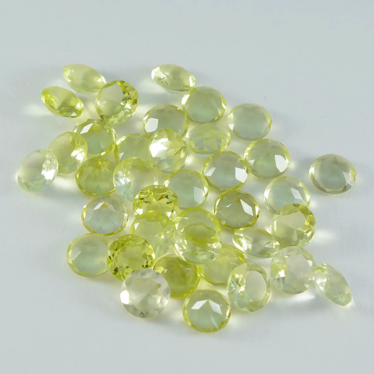 Lemon Quartz 1PC Tiny 6x6 MM Round Faceted Yellow Polished Semi Precious Loose Gemstones - Image 2