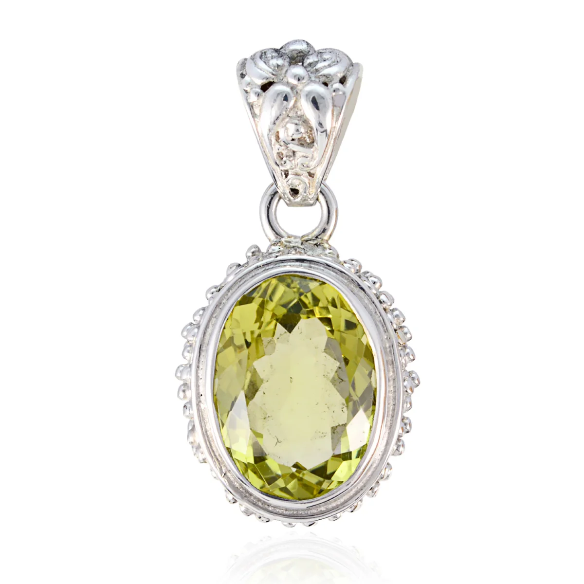 Lemon Quartz Chunky Egyptian Sterling Silver Solitaire Abigail Rope-Wire Yellow Pendant Jewellery - Image 2