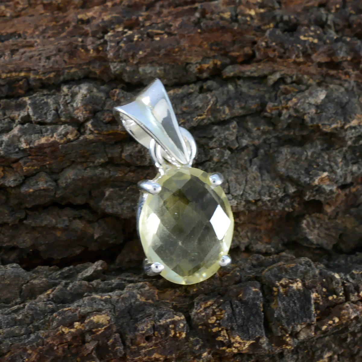 Lemon Quartz Dainty Spanish 92.5 Silver Solitaire Agnes Glamorous Yellow Pendant Jewellery - Image 3