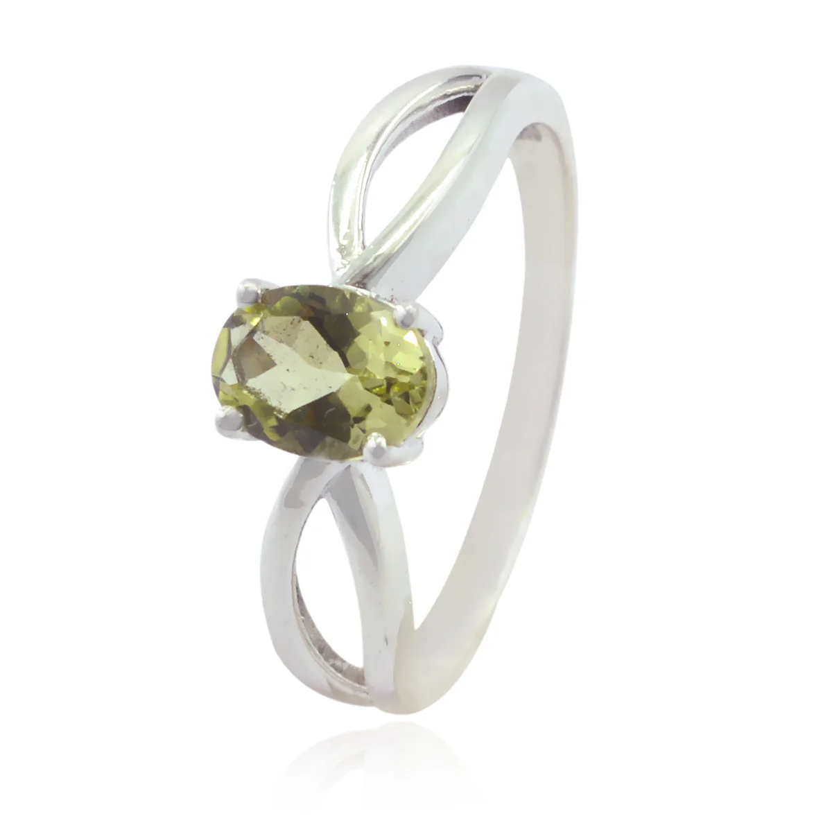 Lemon Quartz Solitaire Japanese Silver Yellow Gemstones Delicate Luxurious Ring Jewelry - Image 3