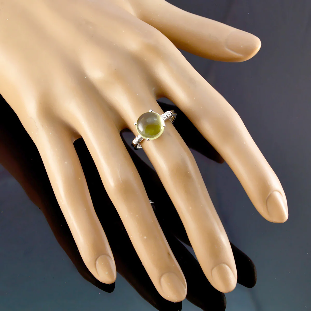 Lemon Quartz Solitaire Korean 92.5 Silver Yellow Gemstones Whisper-thin Romantic Ring Jewellery - Image 3