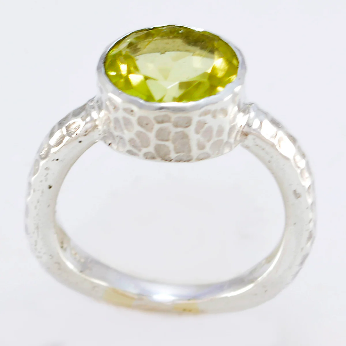 Lemon Quartz Solitaire Moroccan Silver Yellow Gemstones Classic Trendy Ring Jewelry - Image 3