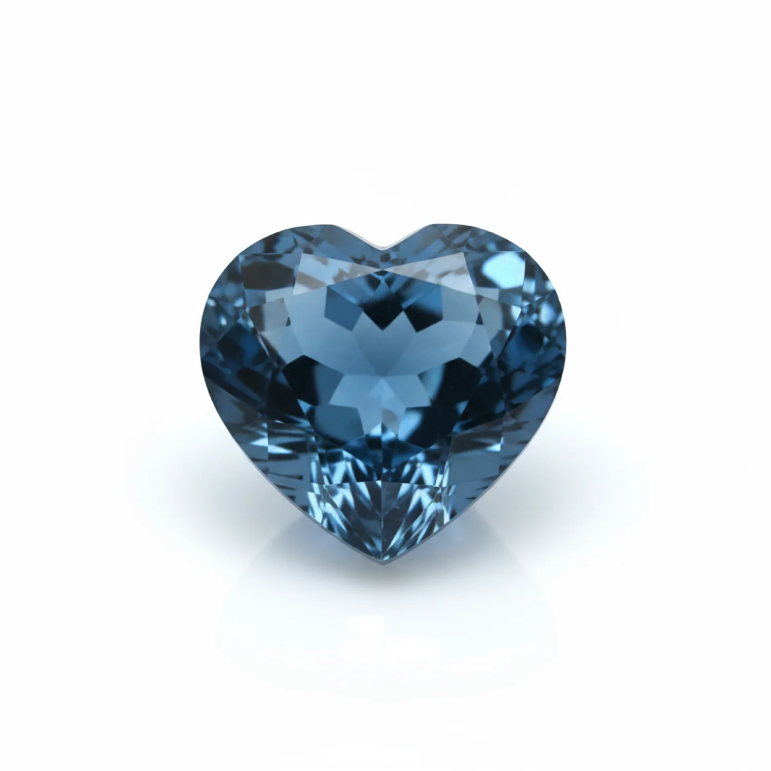 London Blue topaz 10PC Tiny 4x4 MM Heart Faceted Blue Brilliant Semi Precious Loose Gemstones - Image 2