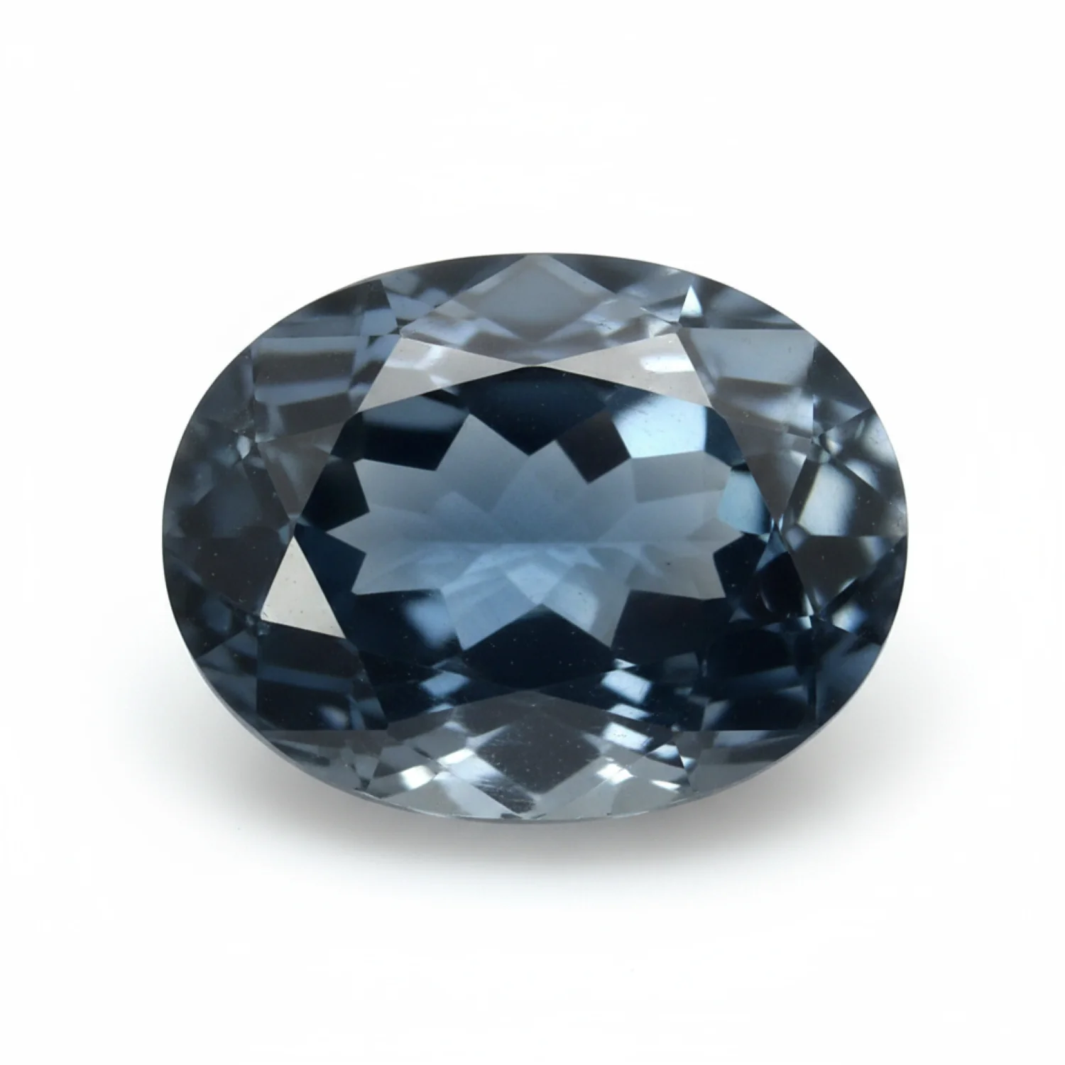 London Blue topaz 1PC Chunky 13x18 MM Oval Faceted Blue Lustrous Semi Precious Gems
