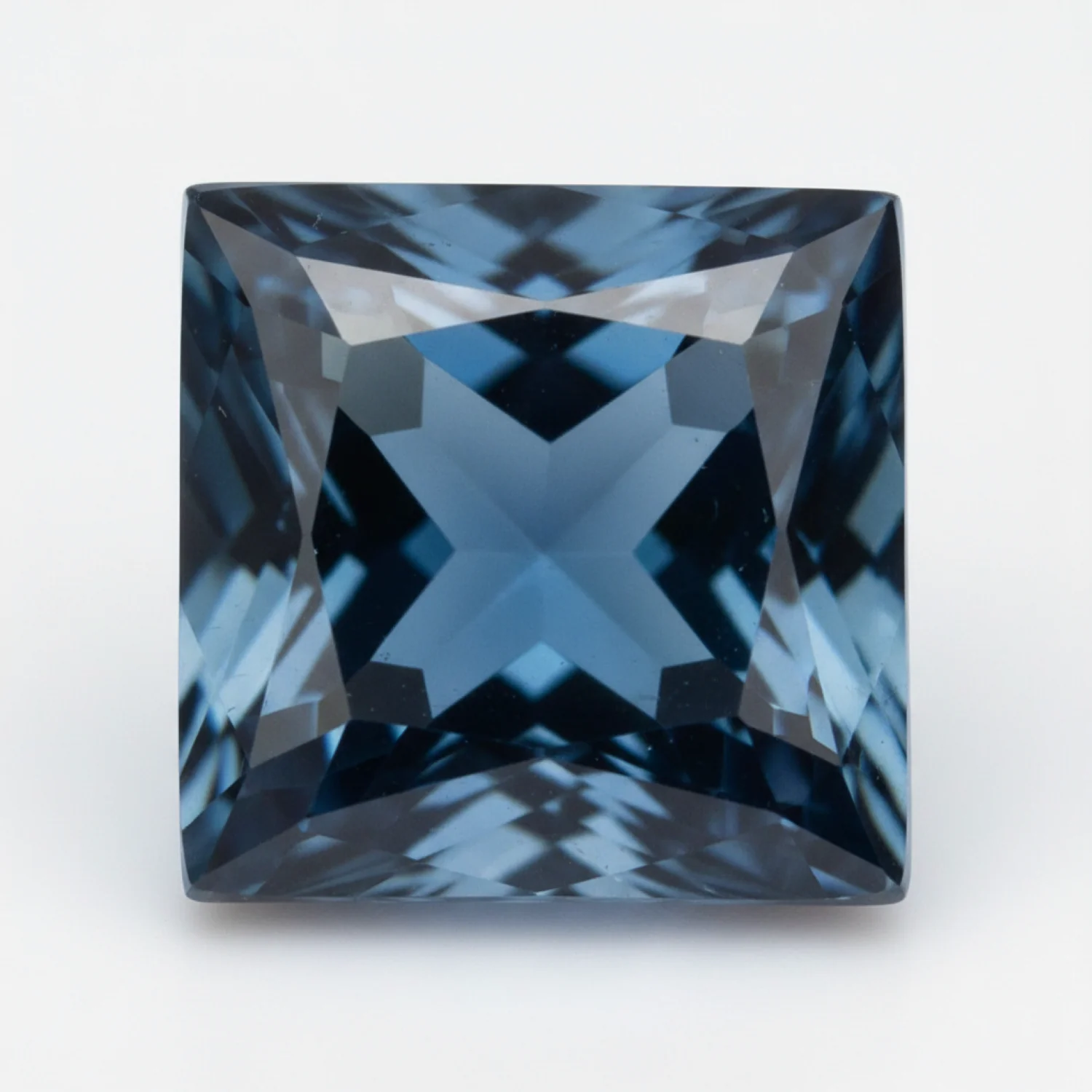London Blue topaz 1PC Chunky 15x15 MM Square Faceted Blue Superior Semi Precious Loose Gemstone - Image 2